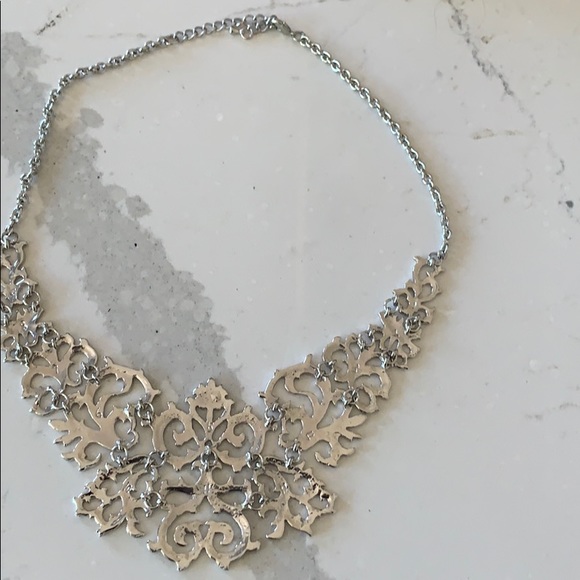 Silver unique statement necklace - Picture 2 of 4